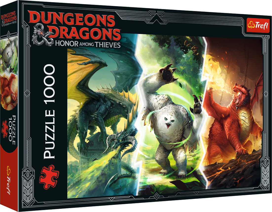 TREFL Puzzle Dungeons&Dragons: Čest zlodějů, Legendární Monstra Faerunu 1000 dílků