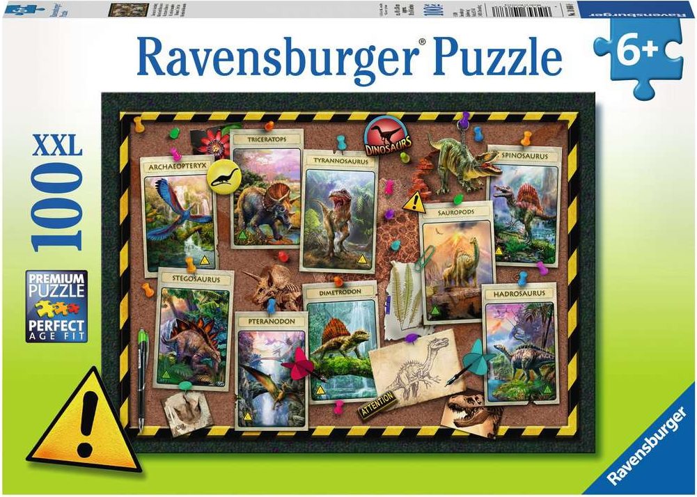 RAVENSBURGER Puzzle Sbírka dinosaurů XXL 100 dílků
