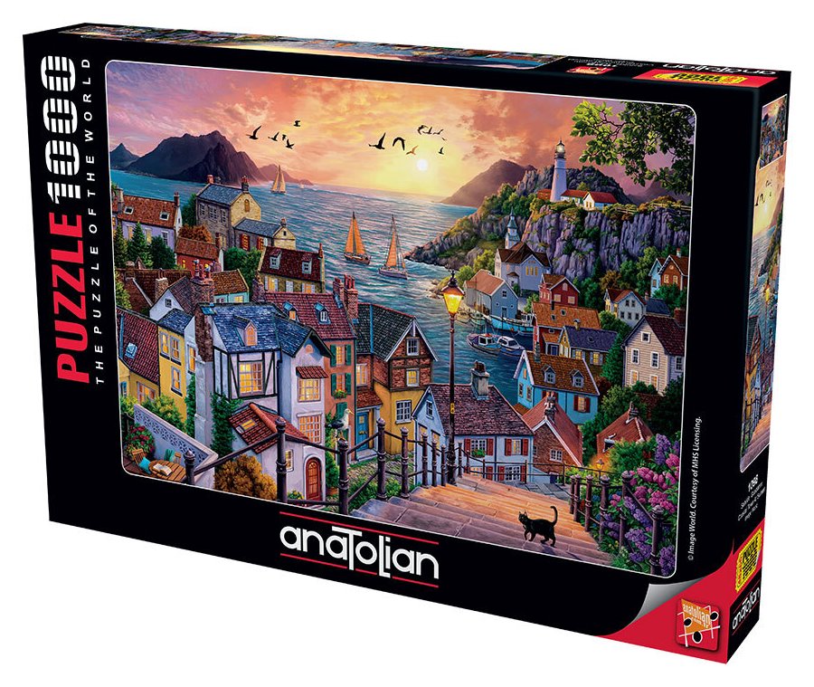 ANATOLIAN Puzzle Pobřežní město při západu slunce 1000 dílků