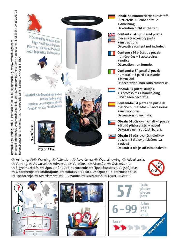 RAVENSBURGER 3D puzzle stojan: Harry Potter 57 dílků