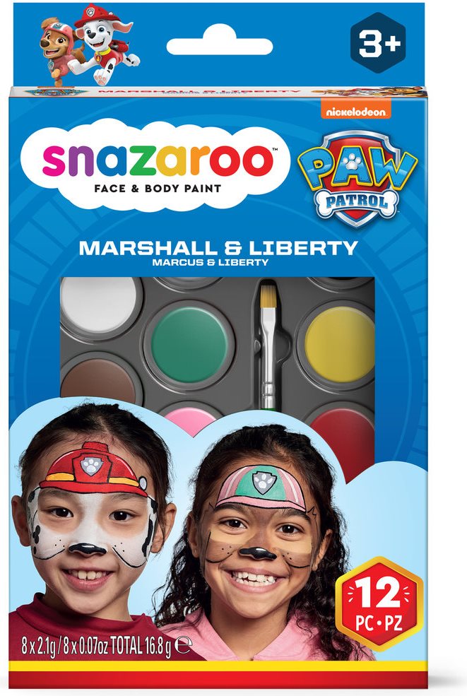 SNAZAROO Sada 8 barev na obličej Tlapková patrola: Marshall & Liberty