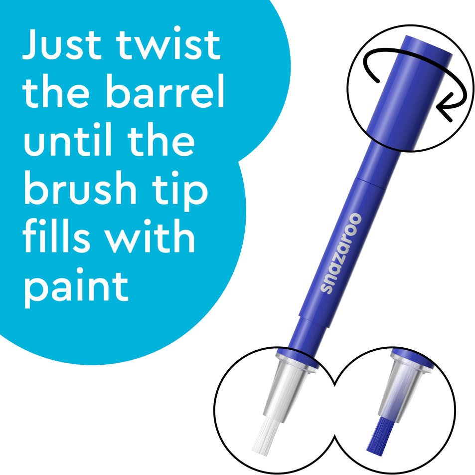 SNAZAROO Barvy na obličej s aplikátorem Brush Pen Adventure 3ks