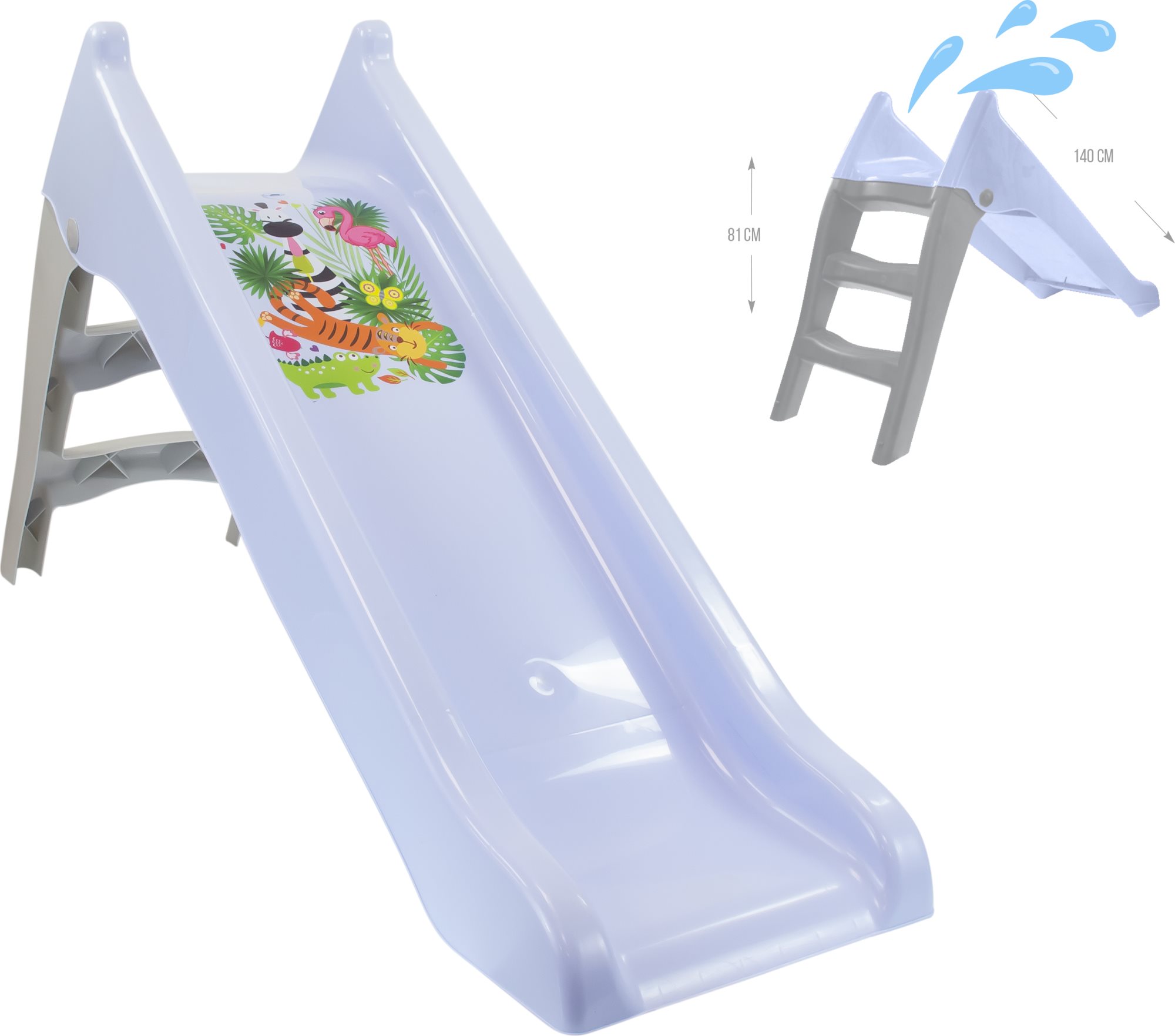 MOCHTOYS Skluzavka 140cm pastelově modrá