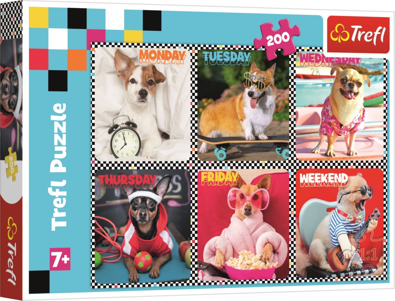 TREFL Puzzle Veselí pejsci 200 dílků