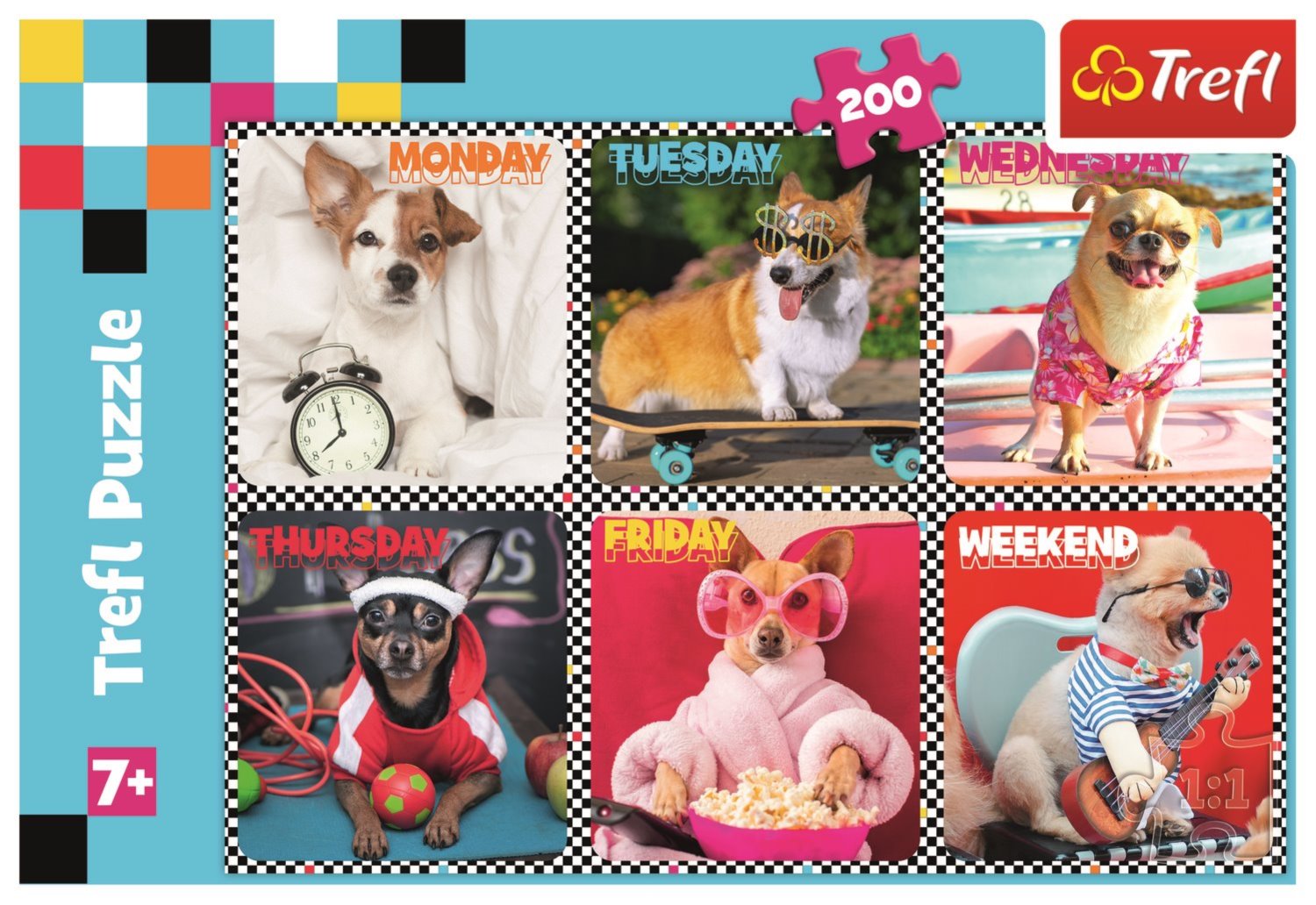 TREFL Puzzle Veselí pejsci 200 dílků