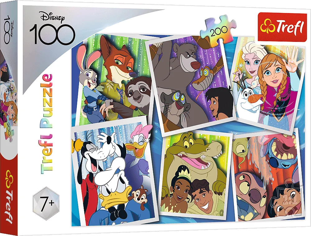 TREFL Puzzle Disney 100 let: Postavičky Disney 200 dílků