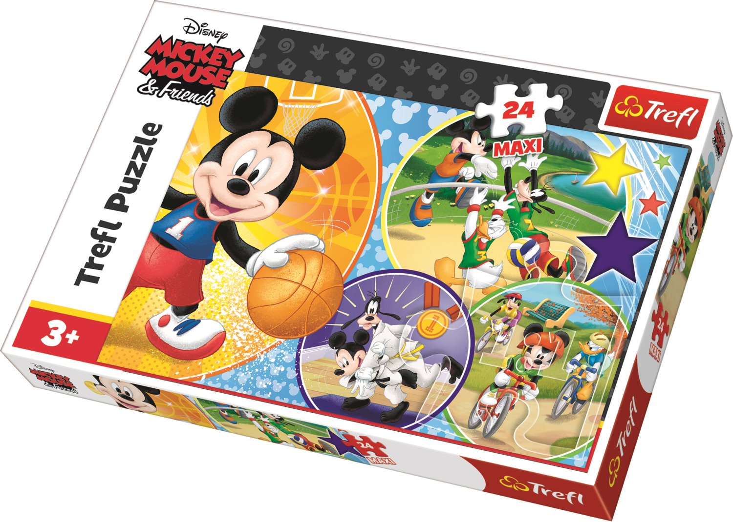 TREFL Puzzle Mickey Mouse sportuje MAXI 24 dílků