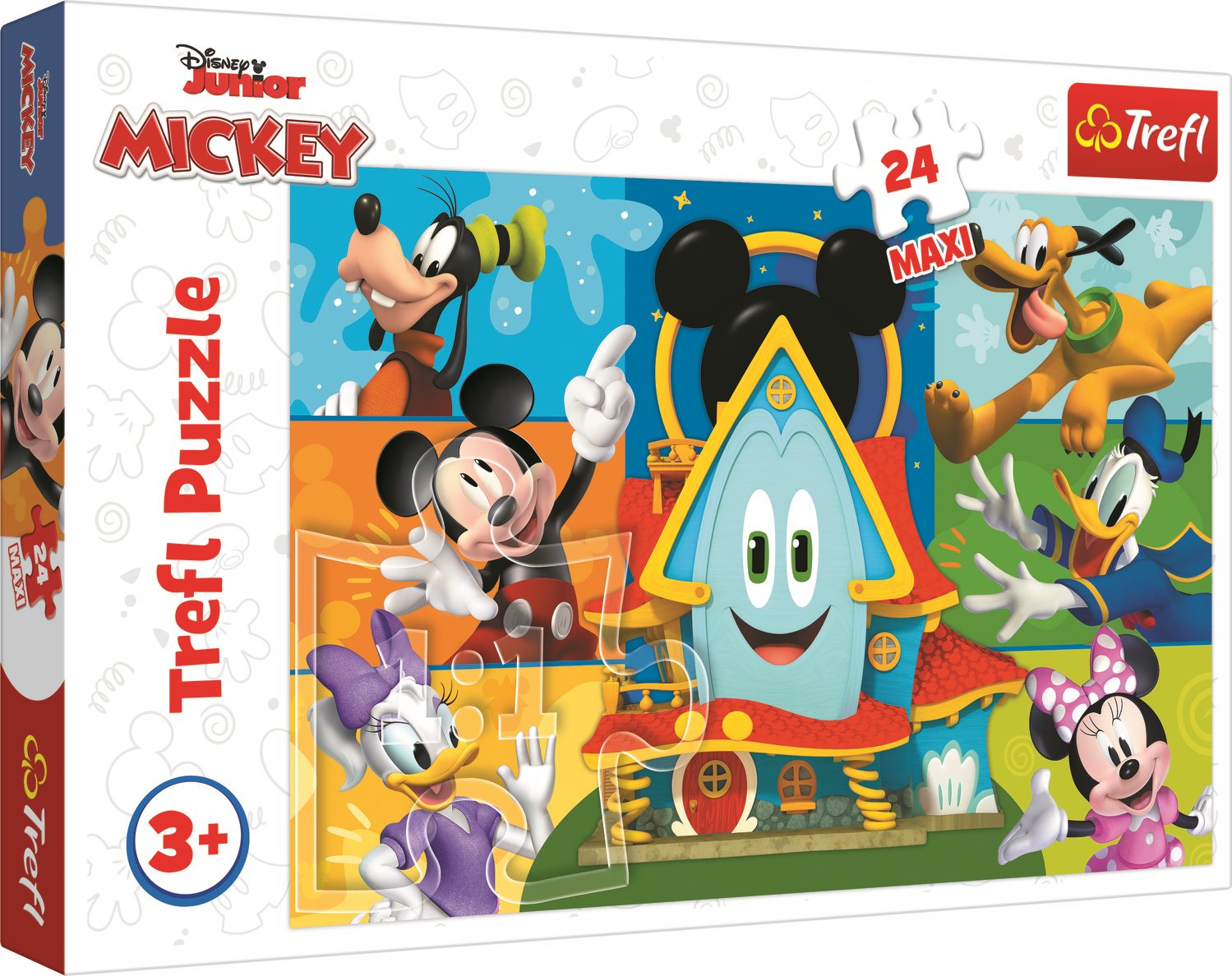 TREFL Puzzle Mickeyho klubík: Mickey Mouse a kamarádi MAXI 24 dílků