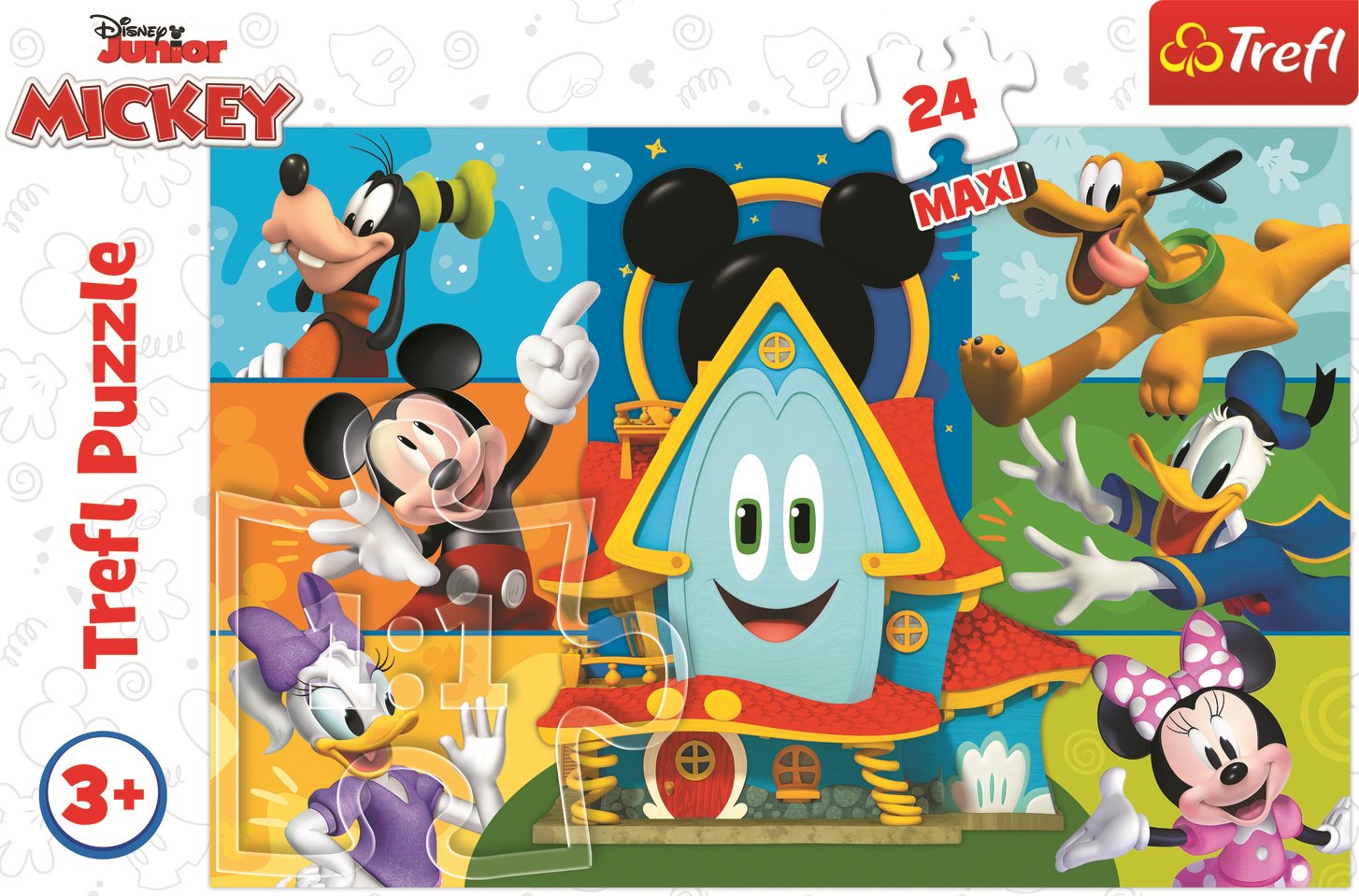 TREFL Puzzle Mickeyho klubík: Mickey Mouse a kamarádi MAXI 24 dílků