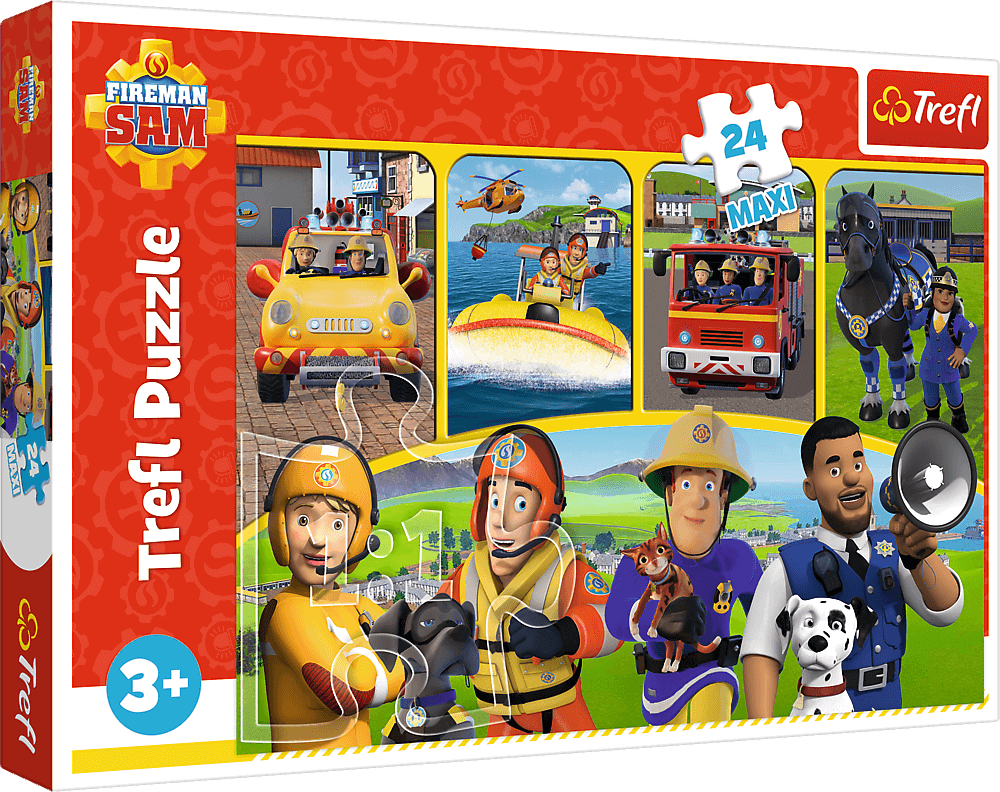 TREFL Puzzle Požárník Sam: Sam a přátelé MAXI 24 dílků