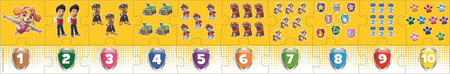 TREFL Vzdělávací puzzle Čísla Tlapková patrola 20 dílků