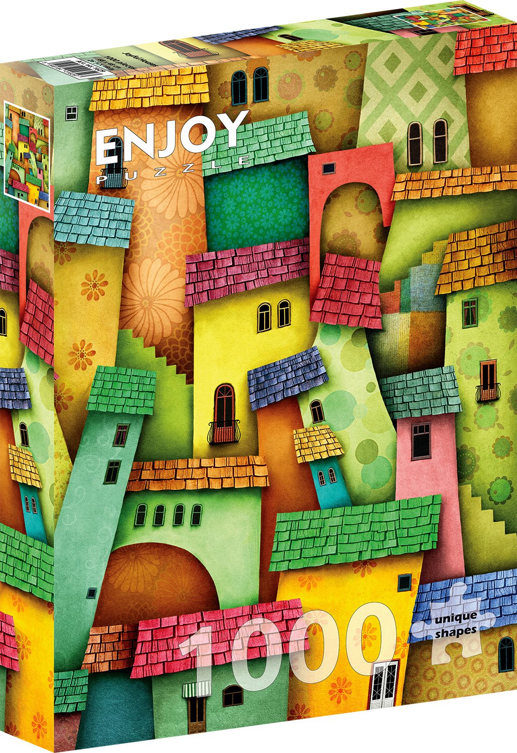 ENJOY Puzzle Veselé domky 1000 dílků