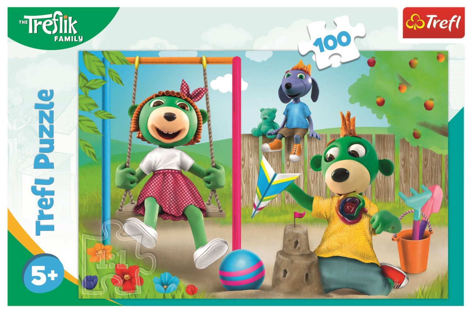 Puzzle Treflíci: Zábava na zahradě 100 dílků