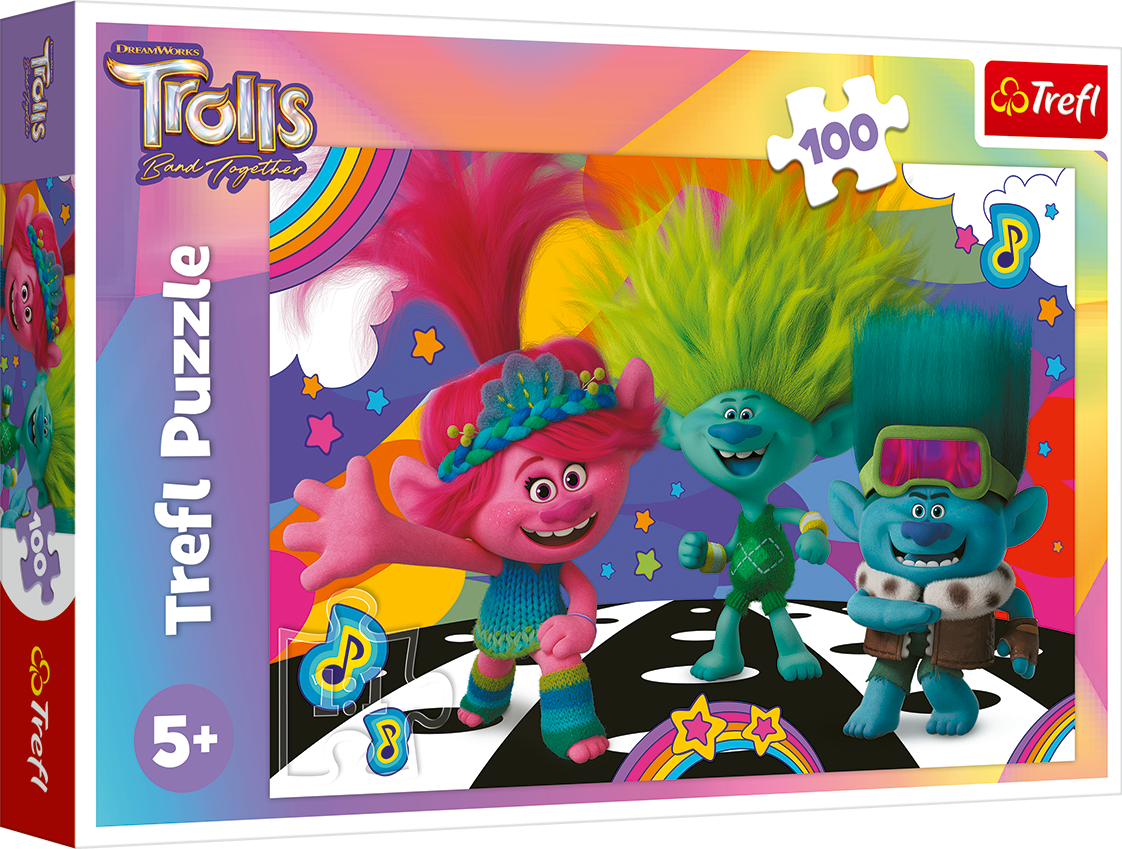 TREFL Puzzle Trollové 3: Zábavní Trollové 100 dílků