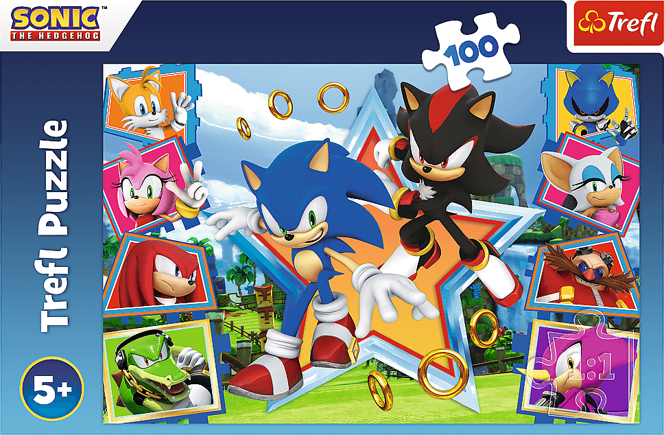 TREFL Puzzle Sonic: Seznamte se s ježkem 100 dílků