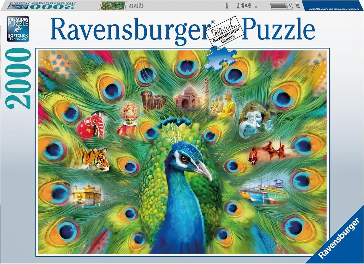 RAVENSBURGER Puzzle Země pávů 2000 dílků