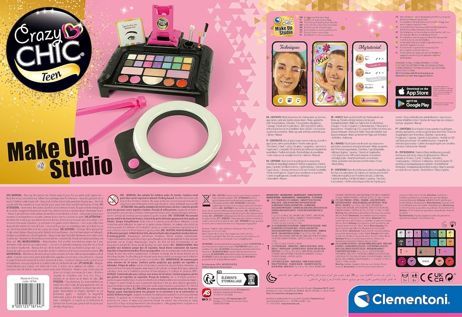 CLEMENTONI Crazy Chic Teen Make up Studio: Sada Influencer