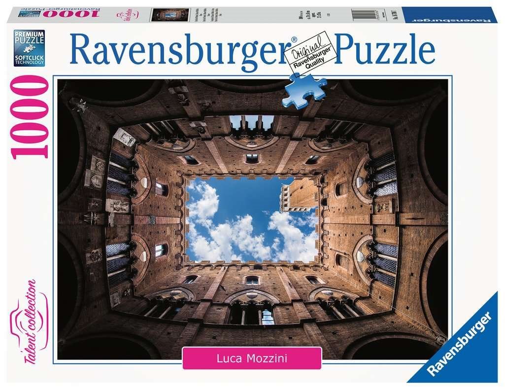 RAVENSBURGER Puzzle Cortile della Podestà, Palazzo Pubblico, Siena, Itálie 1000 dílků