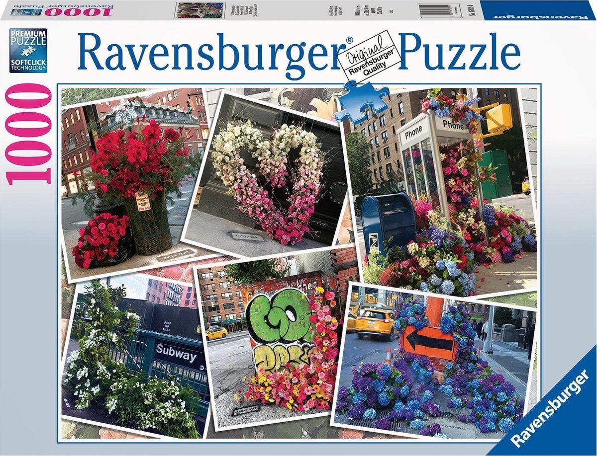 RAVENSBURGER Puzzle Květiny v New Yorku 1000 dílků