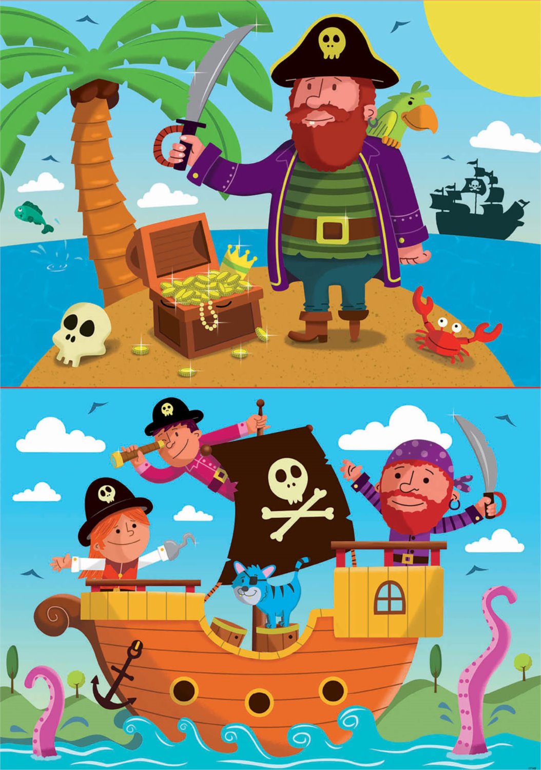 EDUCA Puzzle Piráti 2x20 dílků