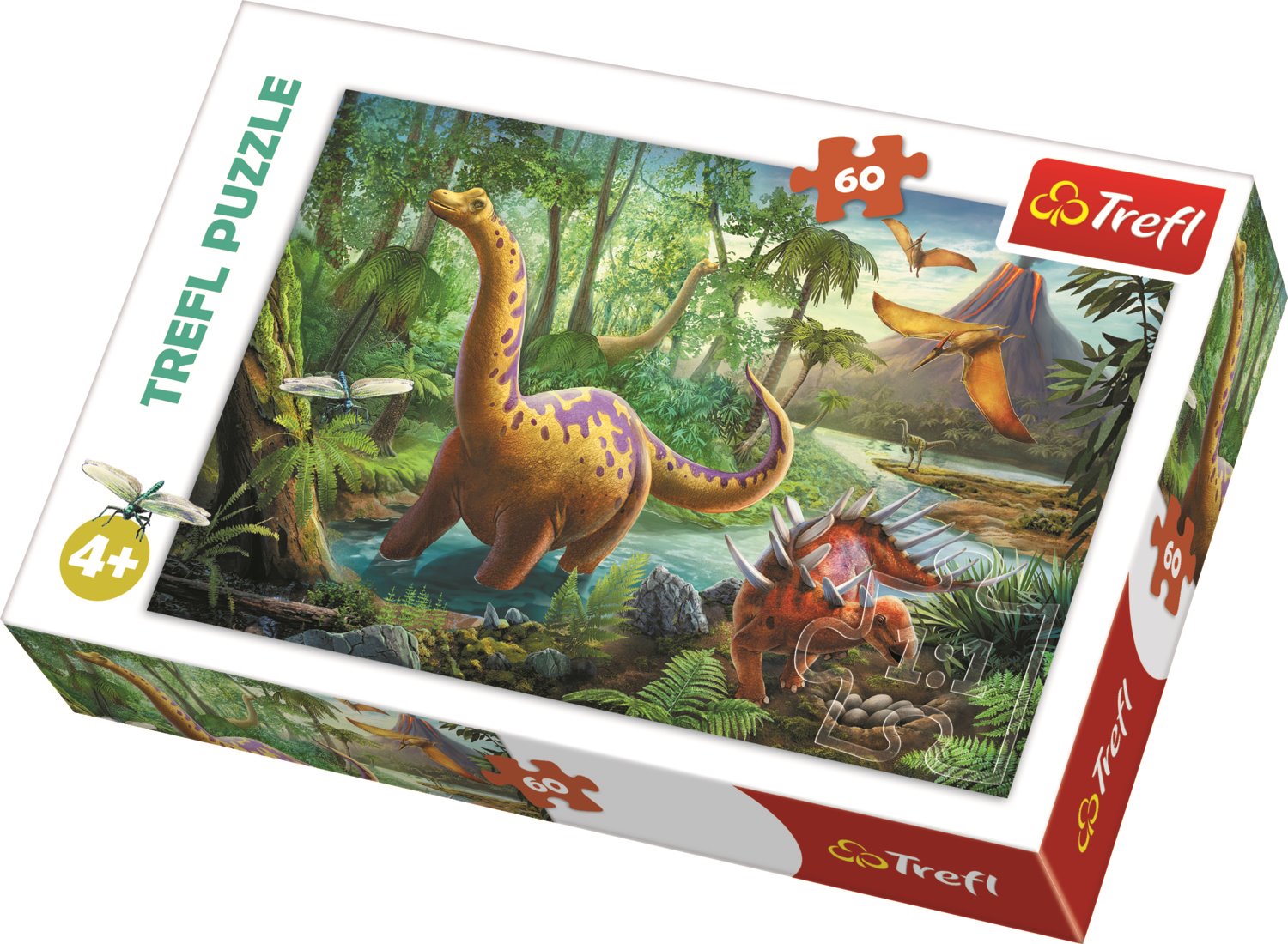 TREFL Puzzle Dinosauři na cestách 60 dílků