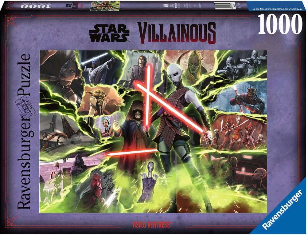 RAVENSBURGER Puzzle Star Wars Záporáci: Asajj Ventress 1000 dílků
