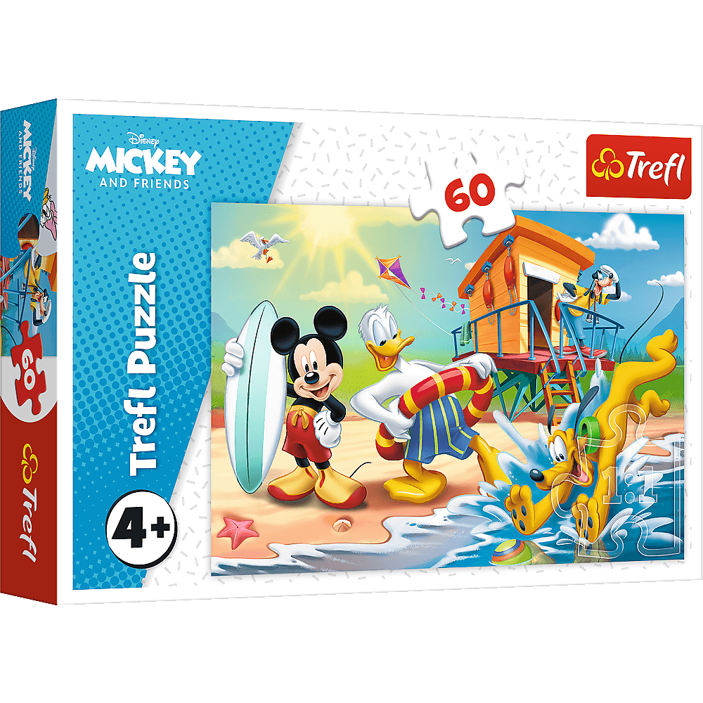 TREFL Puzzle Mickey Mouse na pláži 60 dílků