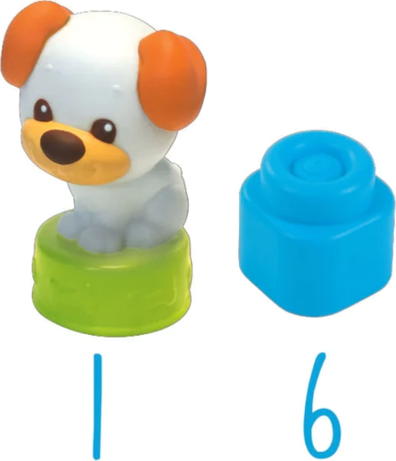 CLEMENTONI Soft Clemmy Box s víkem Pejsek se 6 kostkami