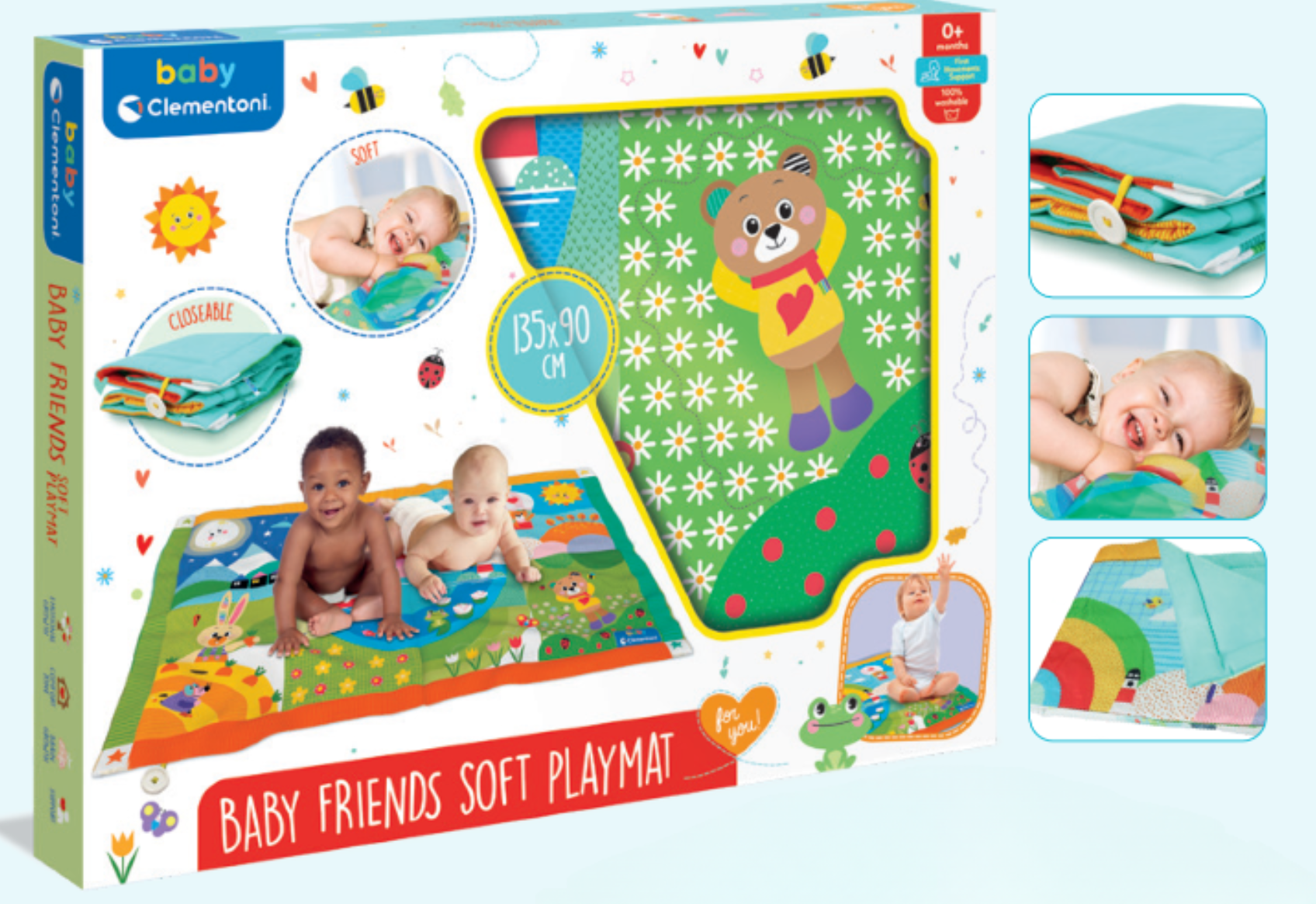 CLEMENTONI BABY For You Měkká podložka na hraní 135x90cm