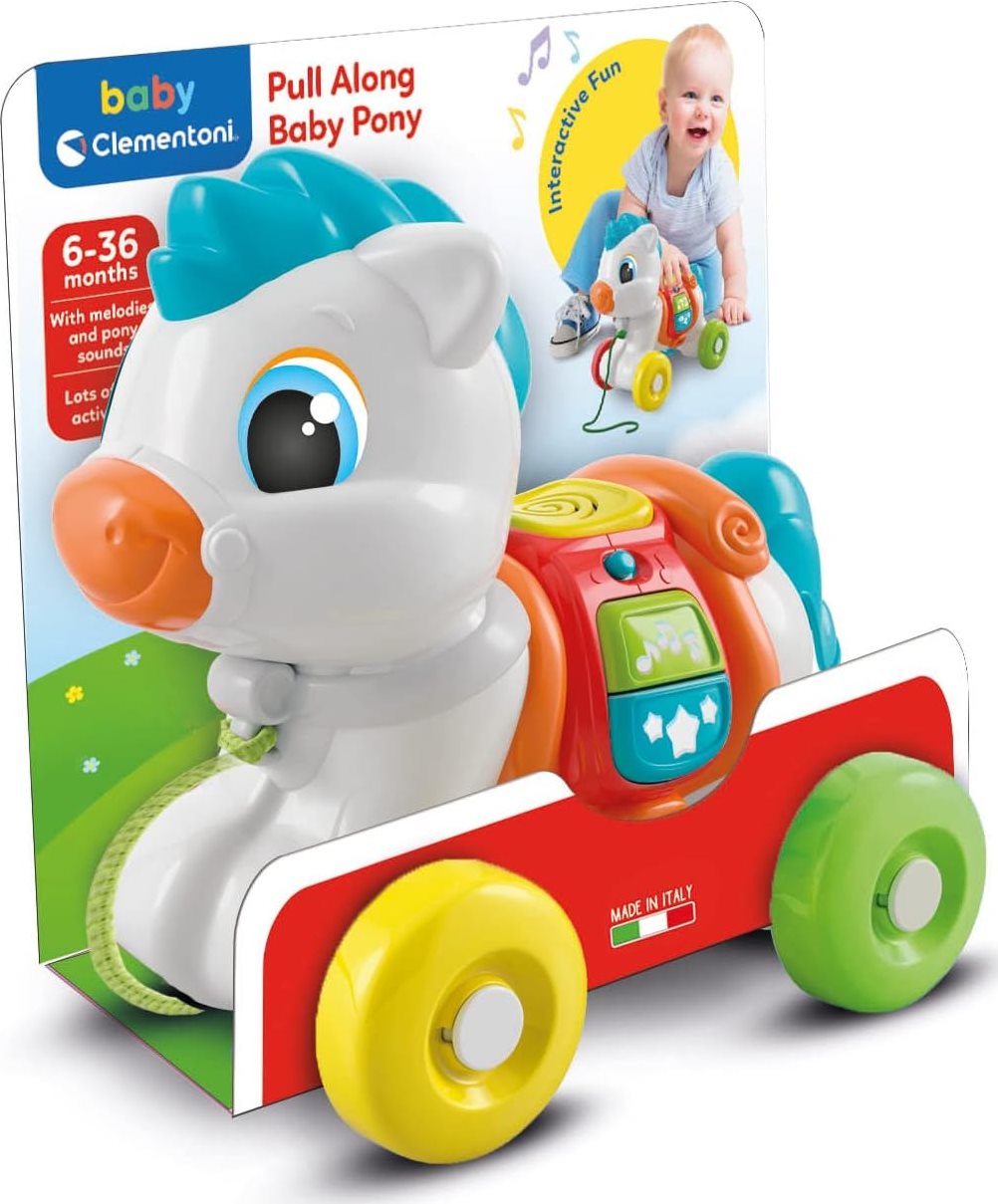CLEMENTONI BABY Interaktivní tahací poník