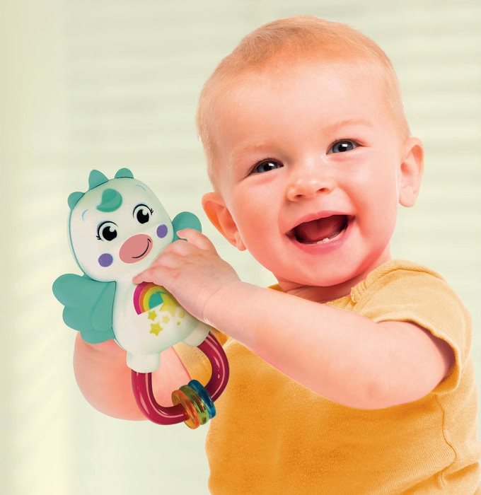 CLEMENTONI BABY Chrastítko Malý jednorožec 2v1