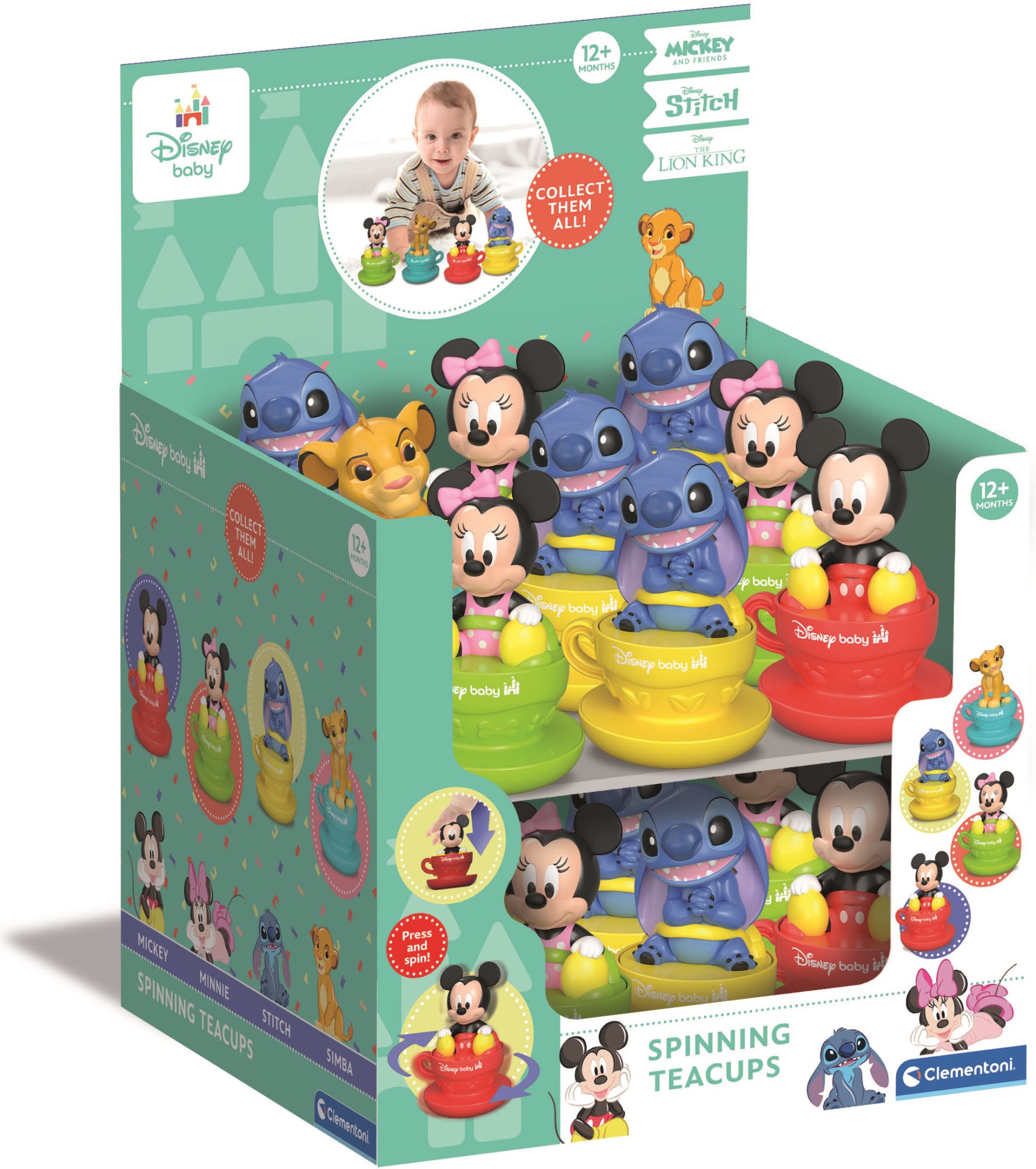 CLEMENTONI BABY Rotující šálek Disney Myška Minnie