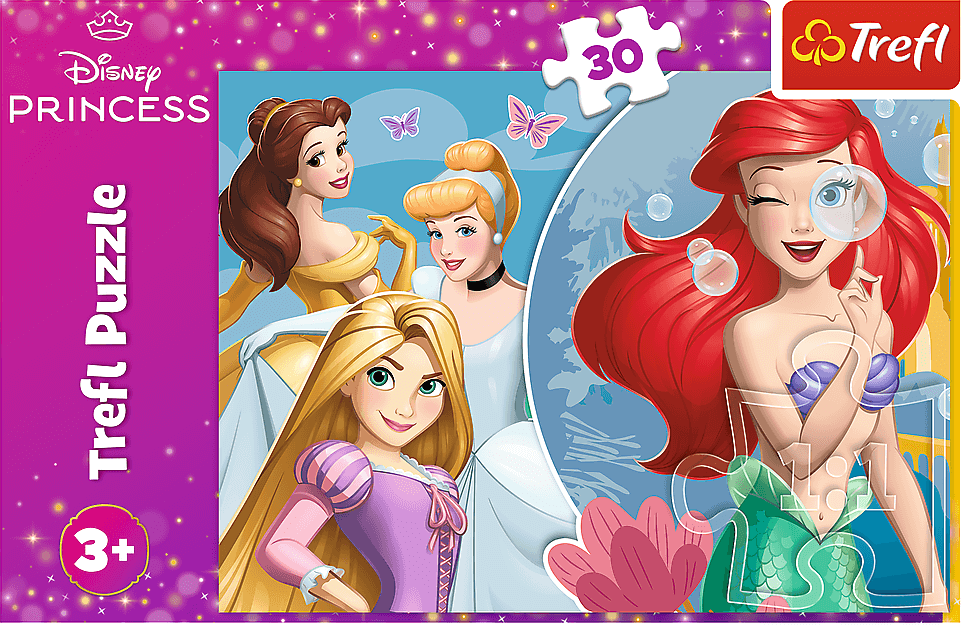 TREFL Puzzle Disney princezny: Krásný princeznovský den 30 dílků