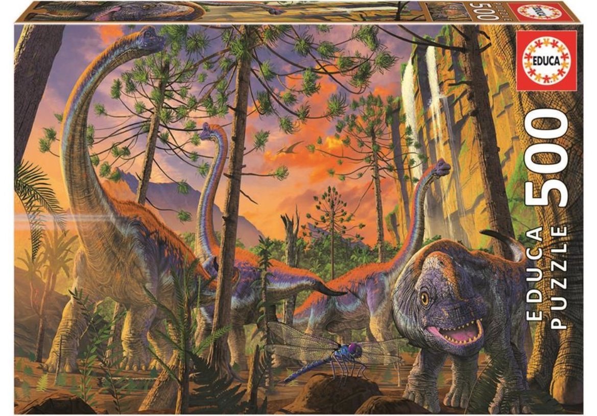 EDUCA Puzzle Zvědavý dino 500 dílků