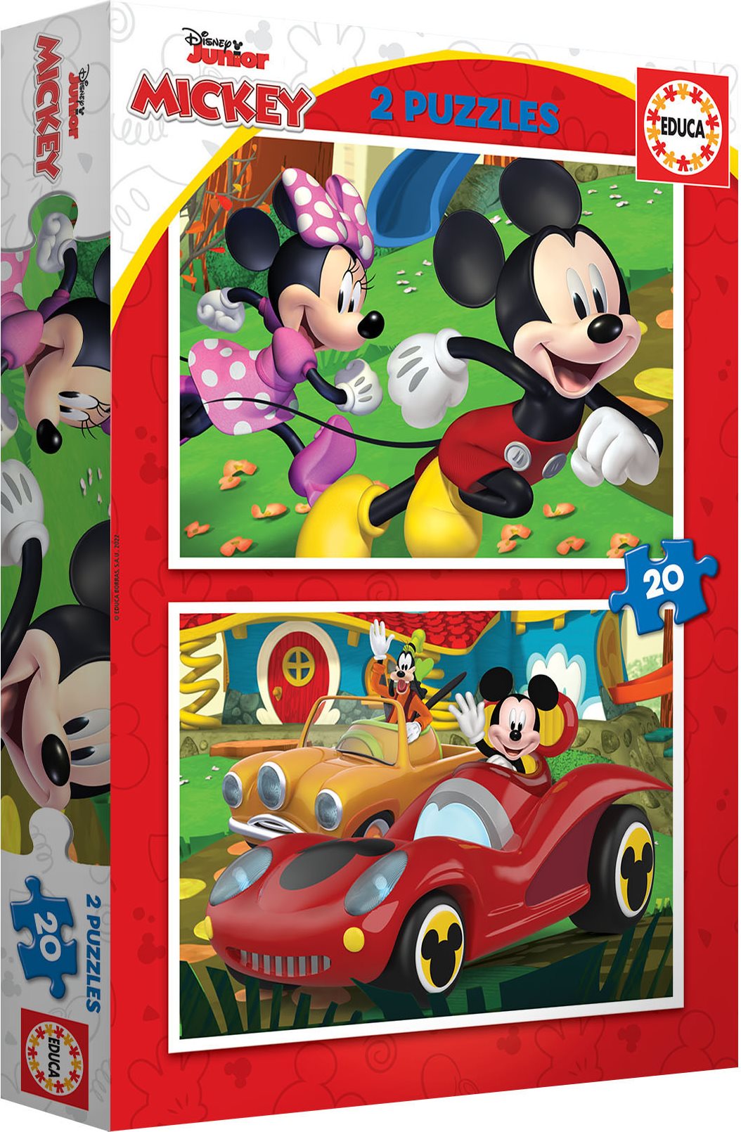 EDUCA Puzzle Mickey Mouse: Zábavní park 2x20 dílků
