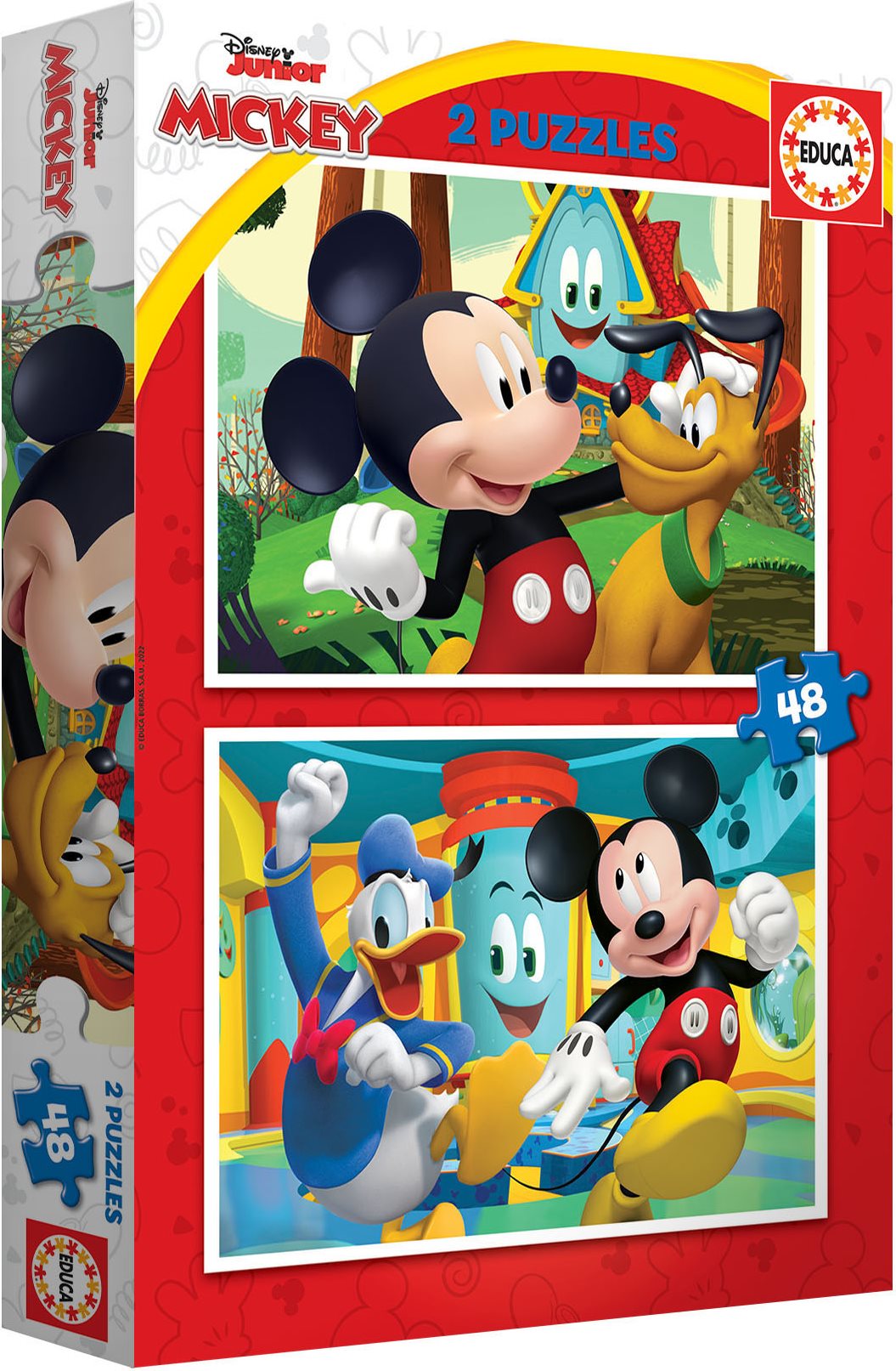EDUCA Puzzle Mickey Mouse: Zábavní park 2x48 dílků