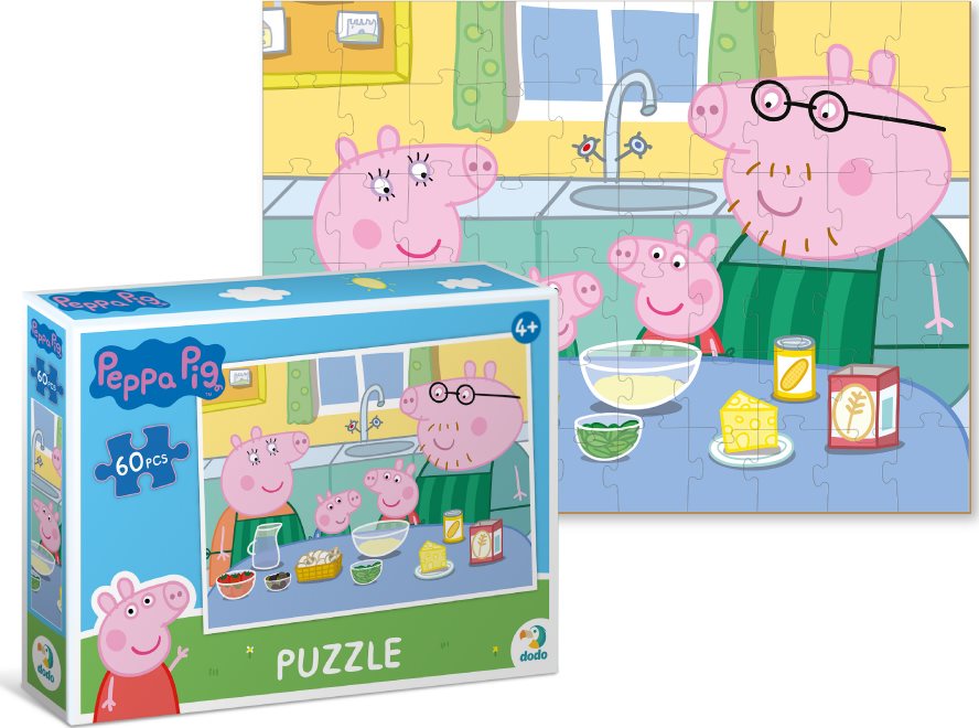 DODO Puzzle Prasátko Peppa: Společné vaření 60 dílků