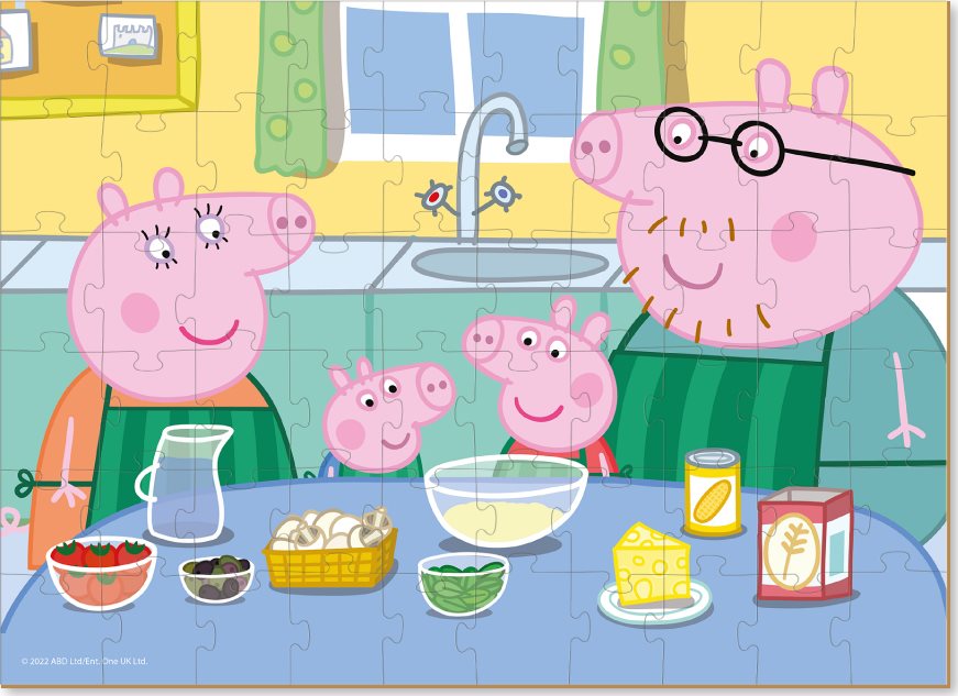 DODO Puzzle Prasátko Peppa: Společné vaření 60 dílků