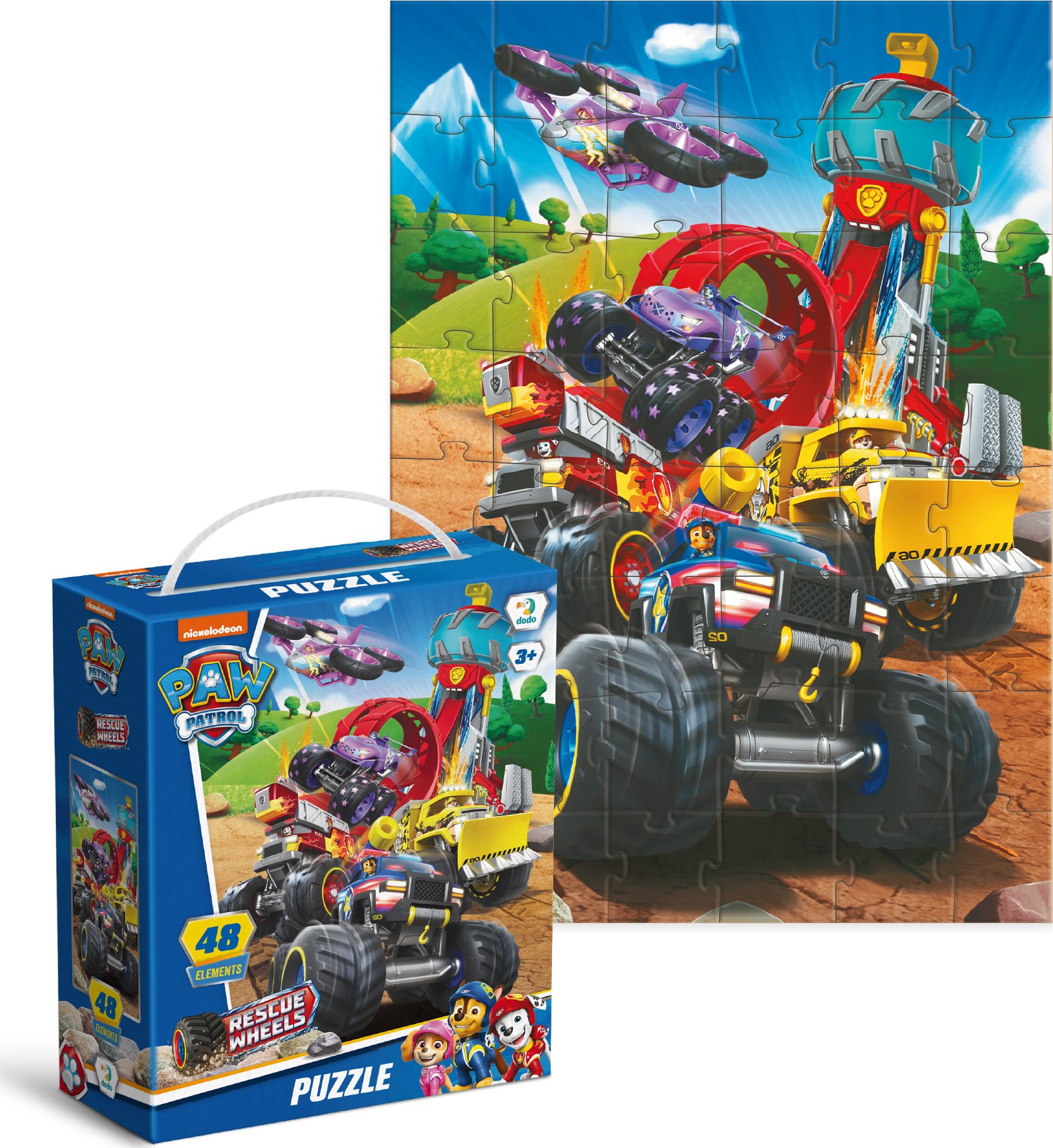 DODO Puzzle Tlapková patrola: Na plný plyn 48 dílků