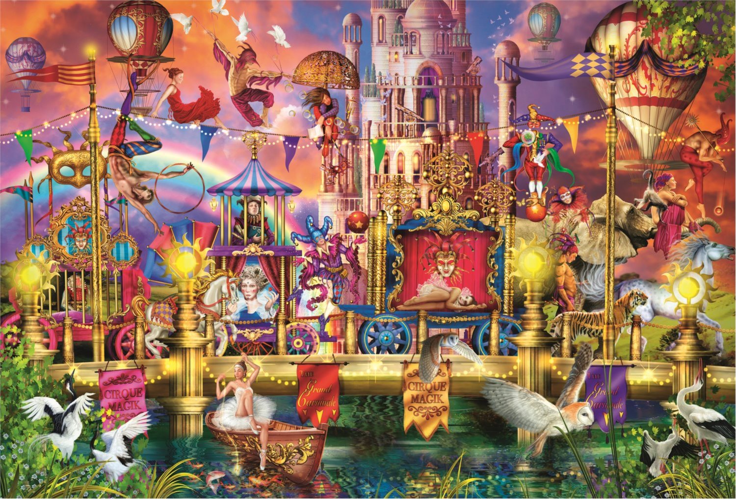 TREFL Wood Craft Origin puzzle Kouzelný svět 501 dílků