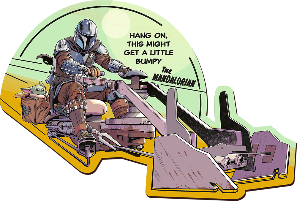 TREFL Wood Craft Origin puzzle The Mandalorian: Setkání 160 dílků