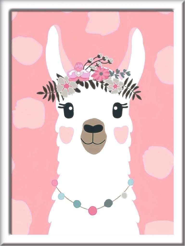 RAVENSBURGER CreArt Malování podle čísel: Lama, žádné drama 18x24cm