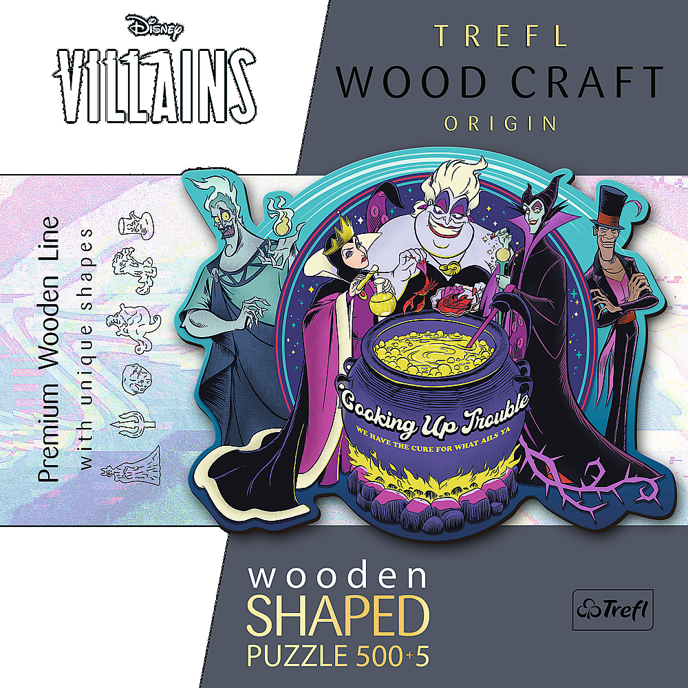 TREFL Wood Craft Origin puzzle Villains: Kujeme pikle 505 dílků
