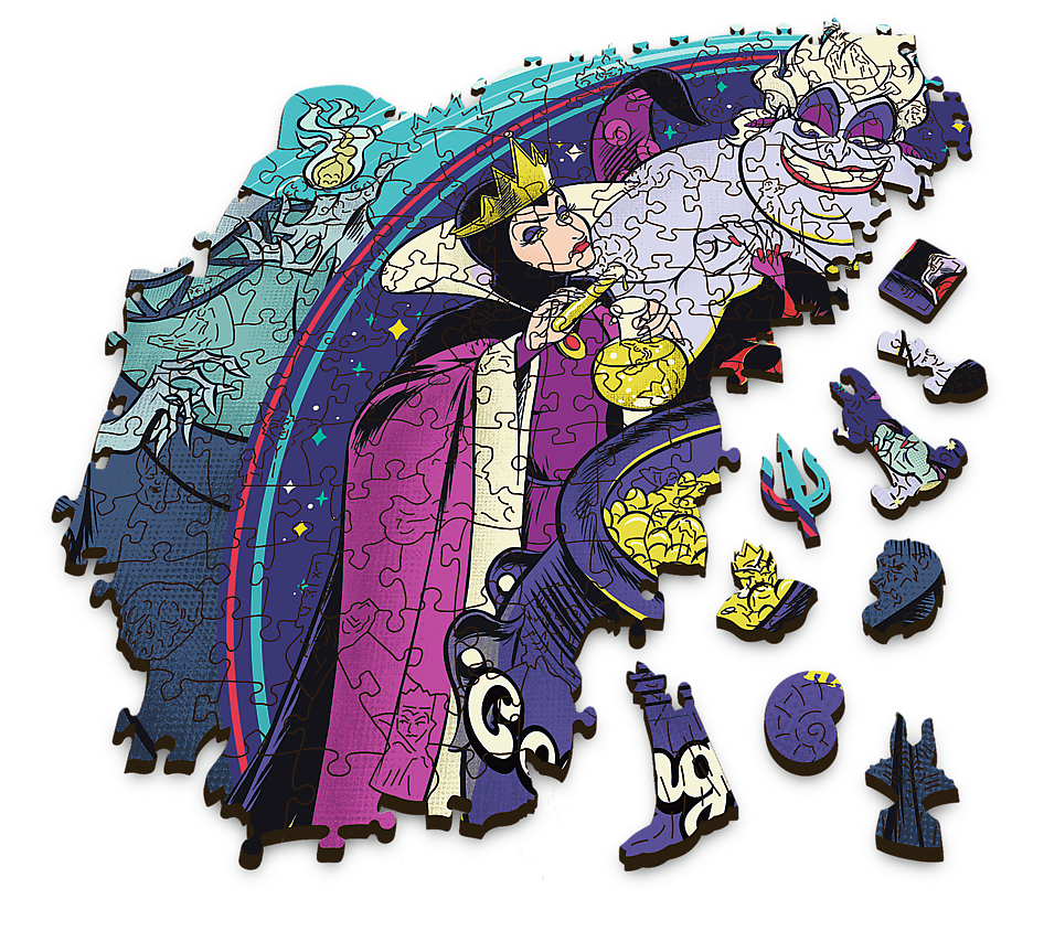 TREFL Wood Craft Origin puzzle Villains: Kujeme pikle 505 dílků