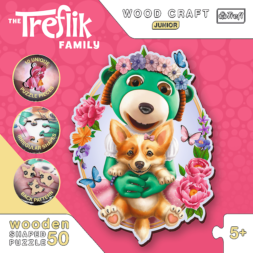 Wood Craft Junior puzzle Šťastní Treflíci 50 dílků