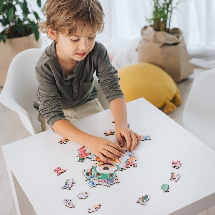 Wood Craft Junior puzzle Šťastní Treflíci 50 dílků