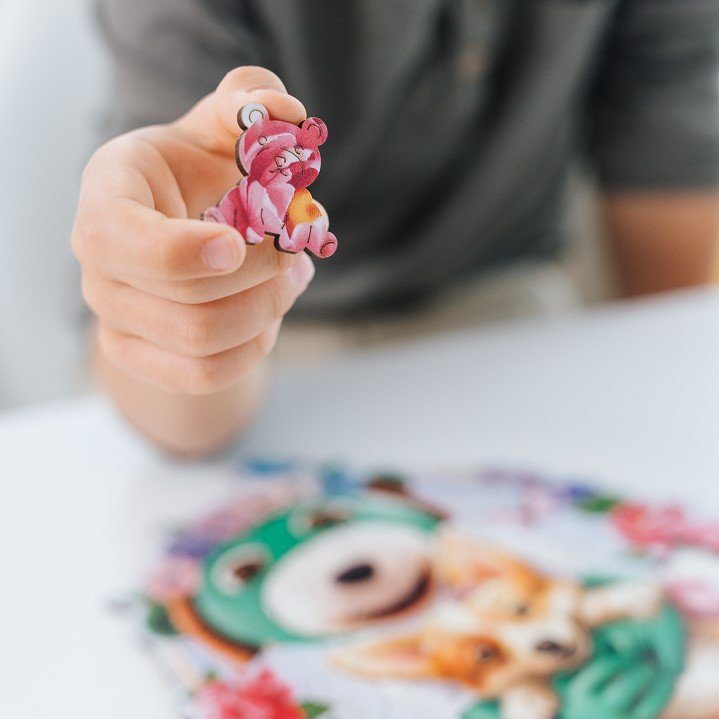 Wood Craft Junior puzzle Šťastní Treflíci 50 dílků
