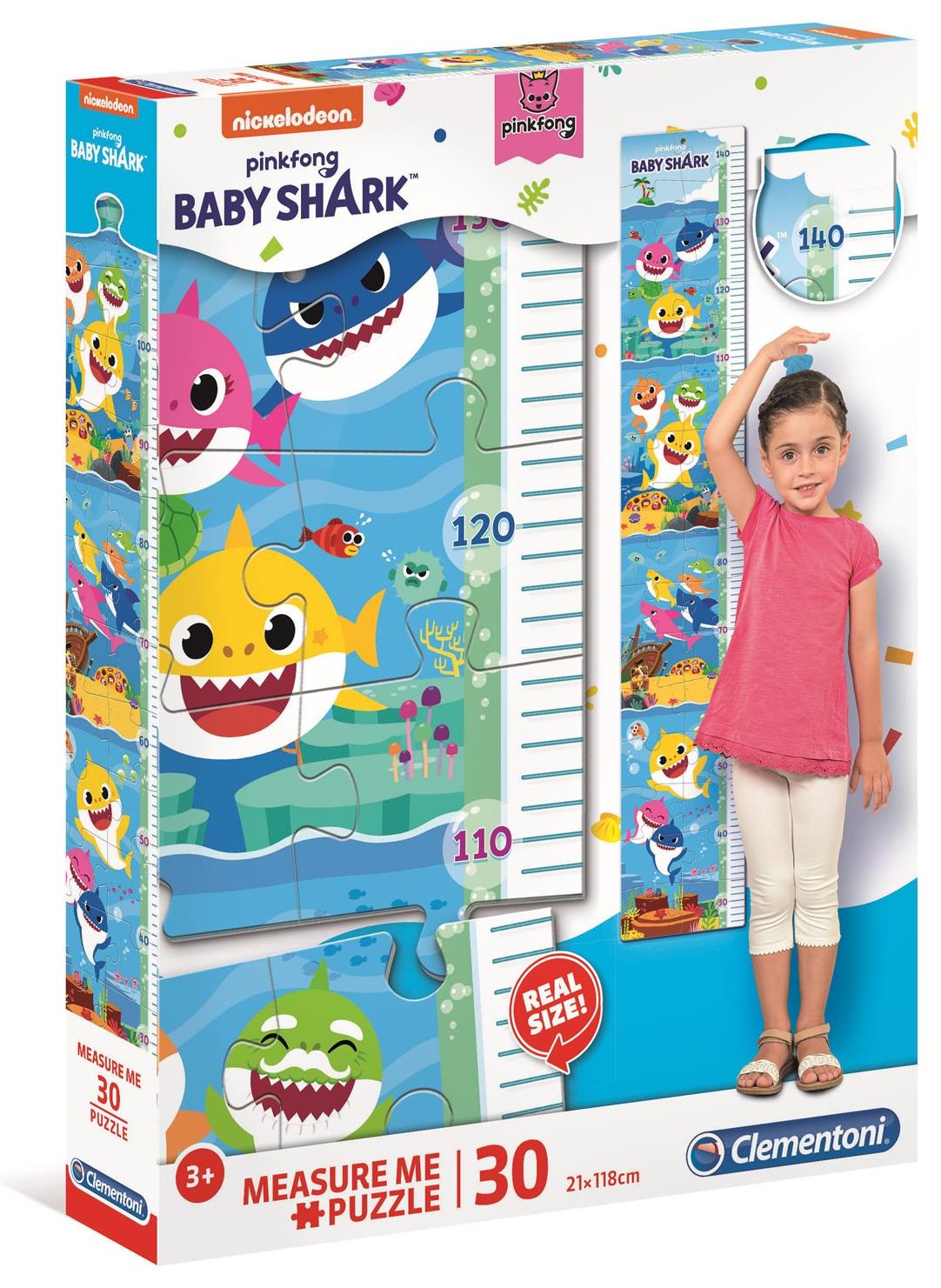 CLEMENTONI Puzzle metr Baby Shark 30 dílků