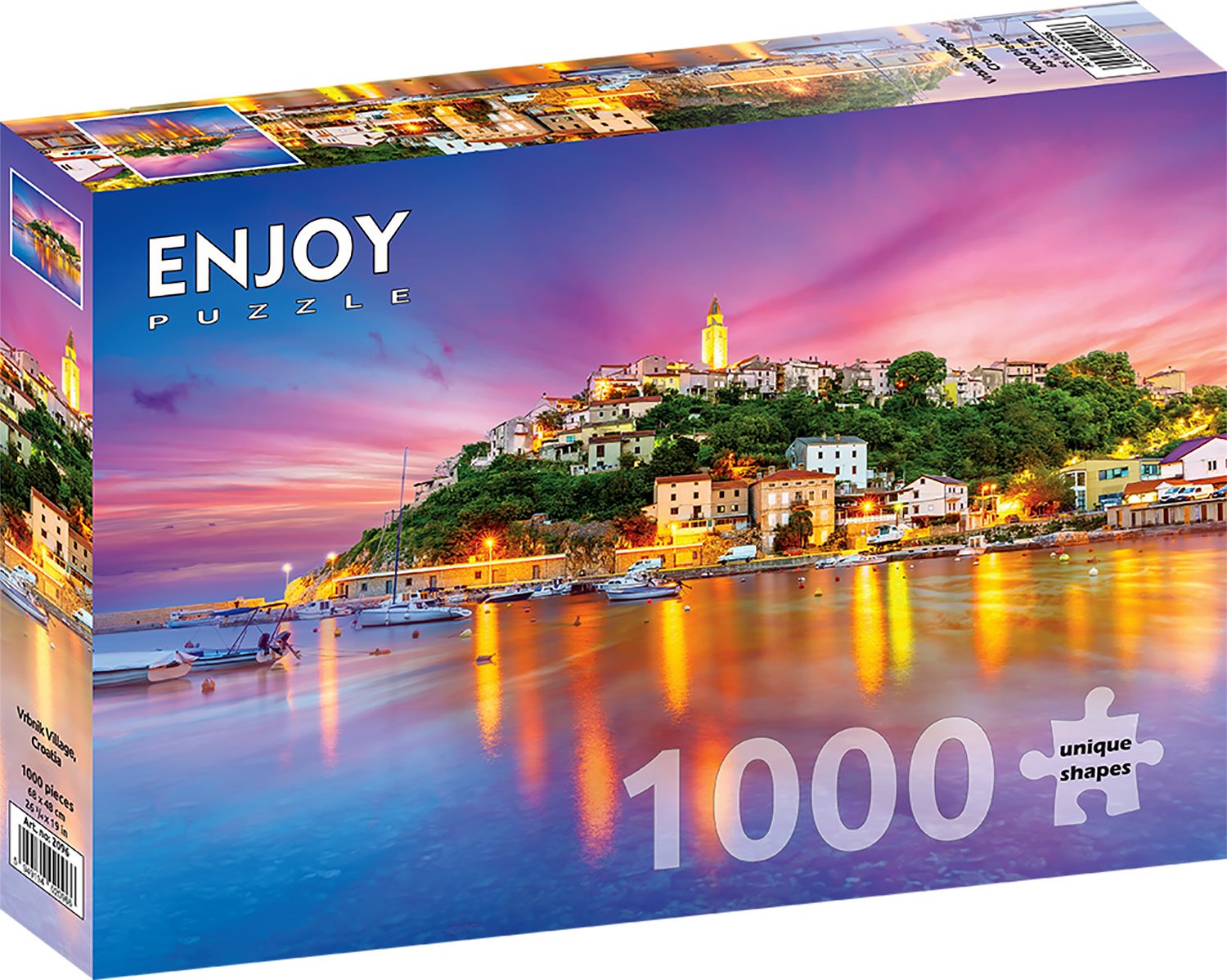 ENJOY Puzzle Vesnice Vrbnik, Chorvatsko 1000 dílků