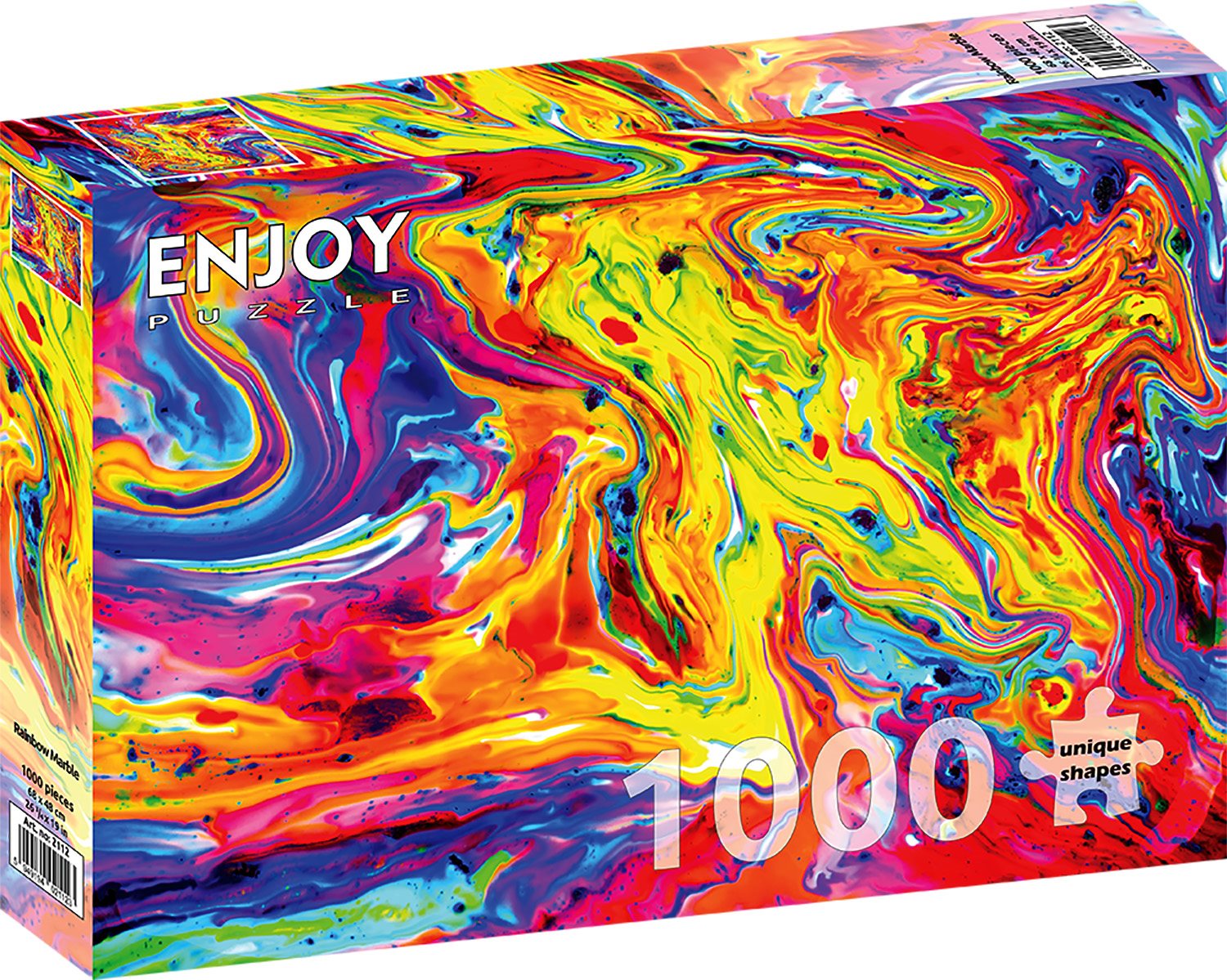 ENJOY Puzzle Duhový mramor 1000 dílků